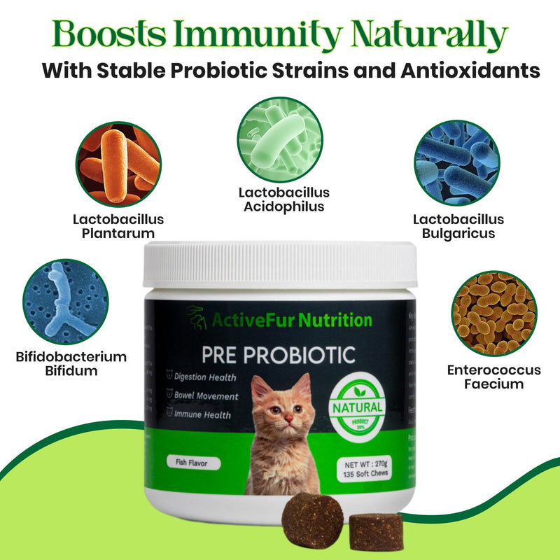 Digestive Support Chews for Cats - 135 Fish Flavoured Soft Chews