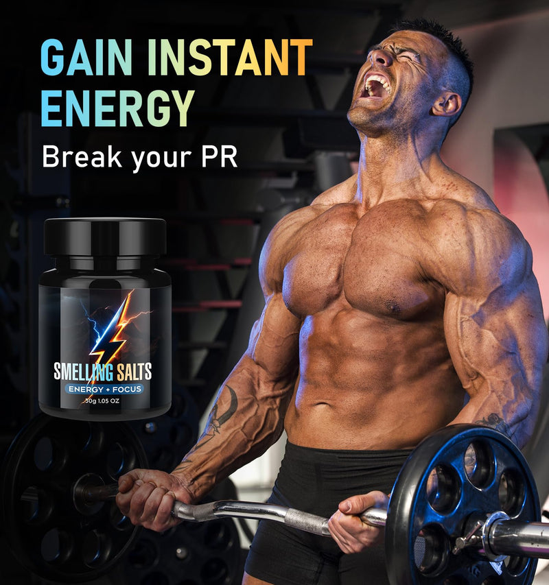 Powerful Salts for Athletes, Activate Before Smelling, Salts for Wake-up Athletes in Powerlifting, Football and Fitness - Instant Energy, Boosted Focus & Extra Strength | BLUE-30g-6