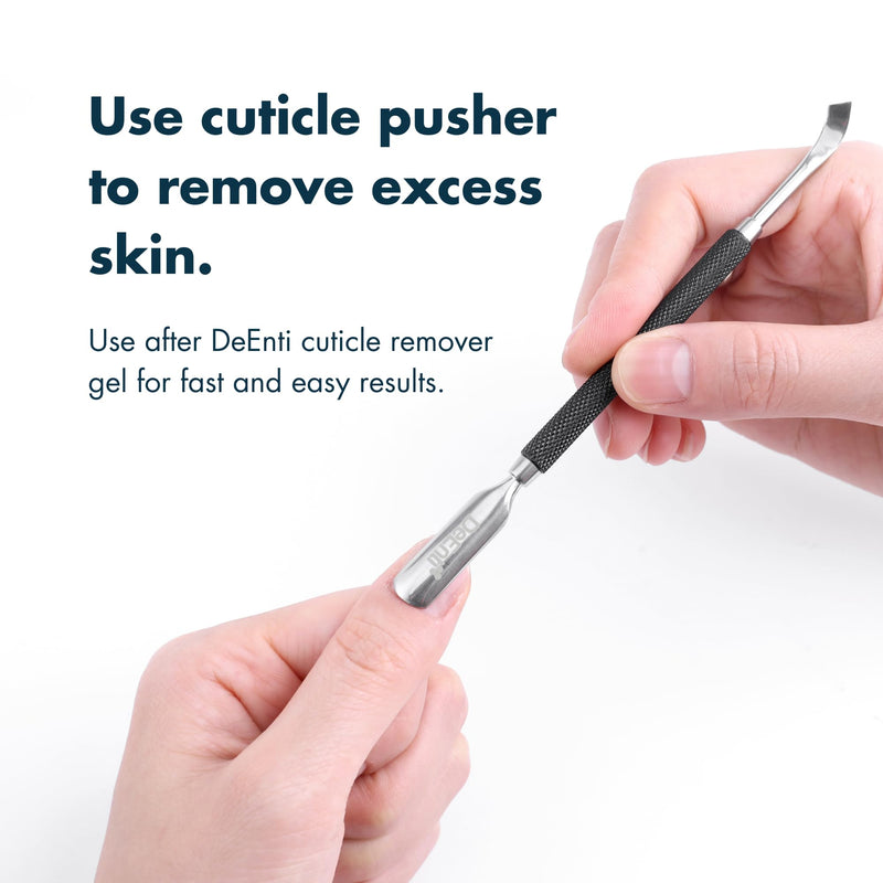 DeEnti Cuticles Maintenance Pack, Bundle Includes Citrus Scented Cuticle Remover, Cuticle Oil for Nails, and Metal Pusher Tool, Salon Grade Nail Care, Home Manicure and Pedicure Kit Cuticle Maintenance Pack