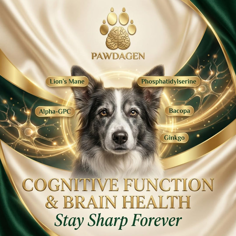 Dog Longevity Supplement - NMN, Lions Mane, Curcumin, CoQ10 All Breeds & Ages + Senior Dog Vitamins - 14 Ingredients - Cellular Vitality, Brain Health - Made in USA - 1-3 Months Supply