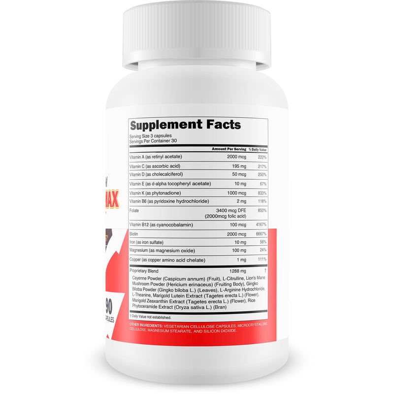 Blood Flow Fortirise Max Pro Plus - Improved Formula - Our Best Blood Flow Supplement For Men - Healthy Blood Flow Support - Blood Circulation Pills - Pressure Supplement Nitric Oxide Blood Flow Pills
