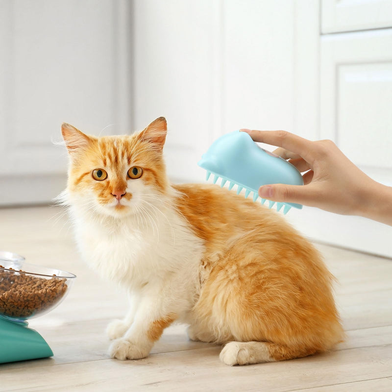 cat brush with steam,cat steam brush,3-in-1 steam brush cat spray massage comb cat comb,grooming brush pet hair removal comb for cat and dog ，2 spray opening Blue - BeesActive Australia