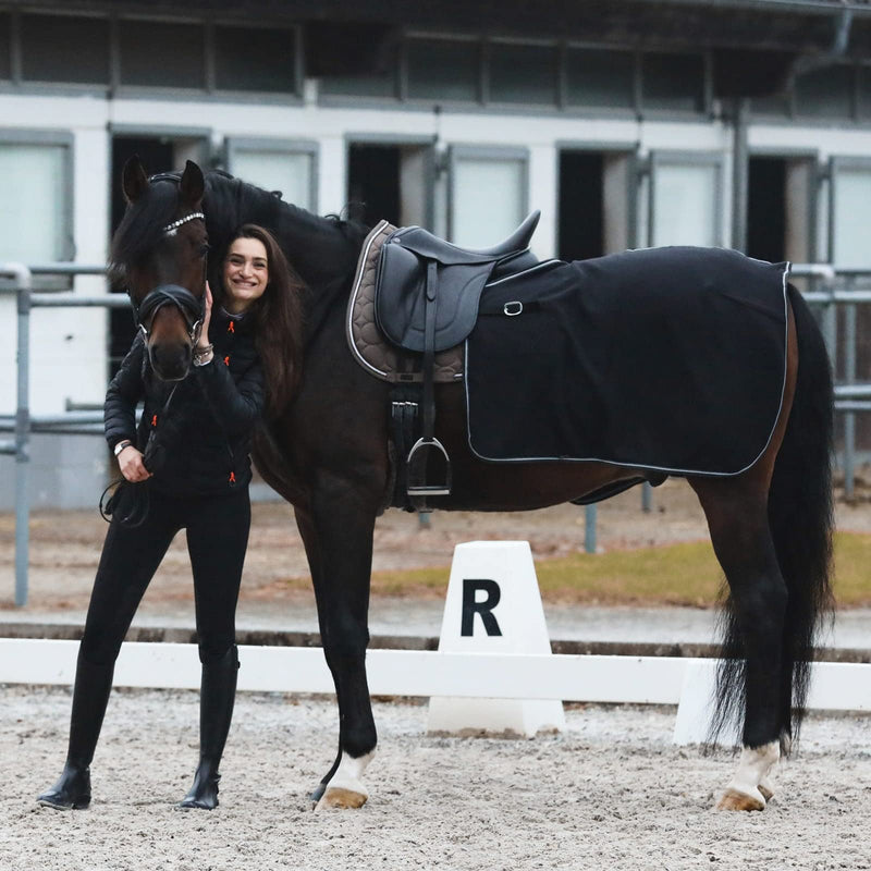 HORZE Kiel Fleece Quarter Sheet - Black - Horse - BeesActive Australia