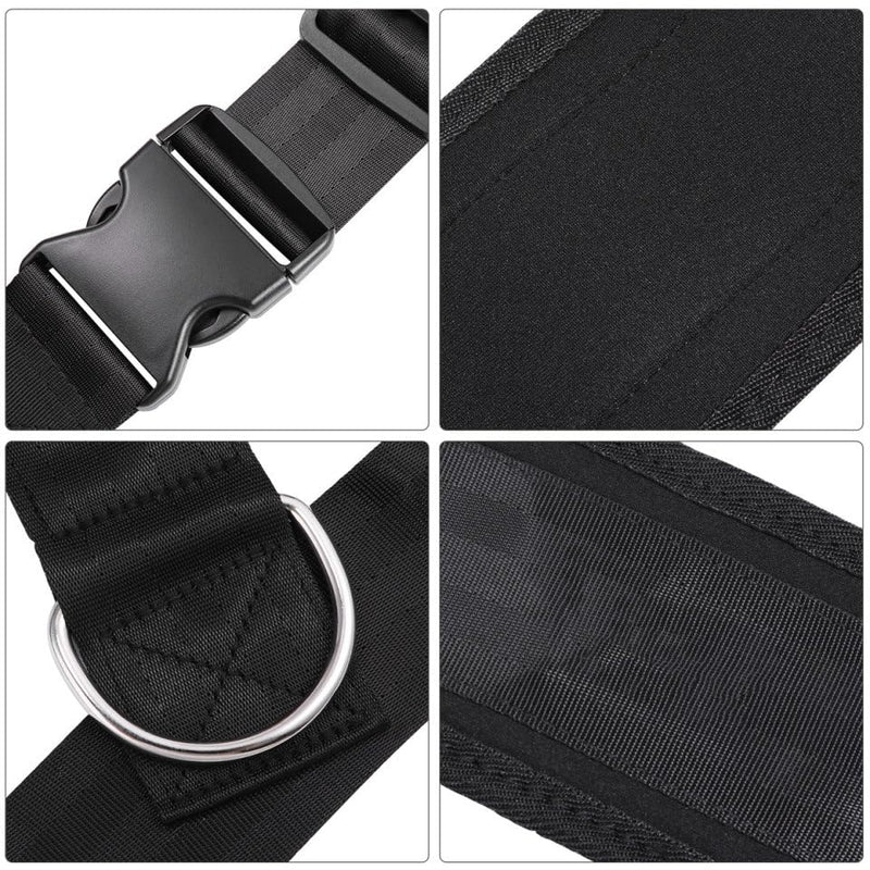 BESPORTBLE Adjustable Sled Harness - with Resistance Band for Strength and Fitness Training Padded Shoulder Straps and Waist Belt for Workout Sled Pulling Durable Neoprene and Polyester Vest