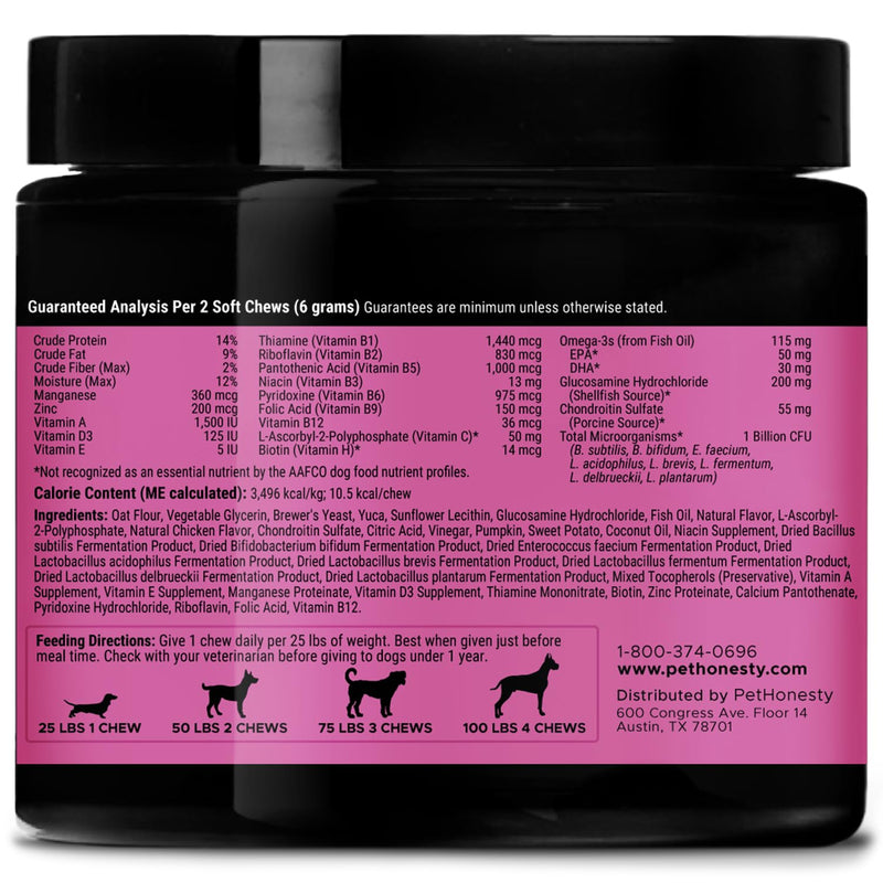 PetHonesty 10 in 1 Multivitamin + Allergy Support Soft Chew Supplement Bundle - Skin & Seasonal Pollen Allergies - Itch Relief for Dogs - Joint, Digestive, Heart, Skin, Coat & Immune Support Vitamin - PawsPlanet Australia