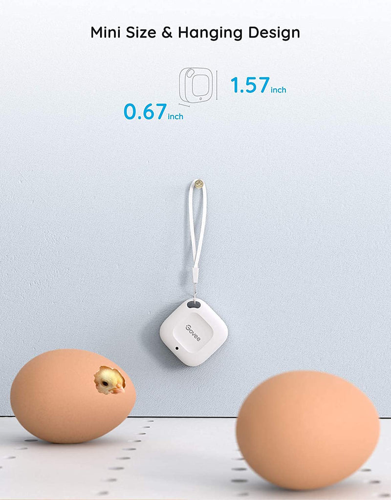 Govee Bluetooth Hygrometer Thermometer, Wireless Thermometer, Mini Humidity Sensor with Notification Alert, Data Storage and Export, 262 Feet Connecting Range 1
