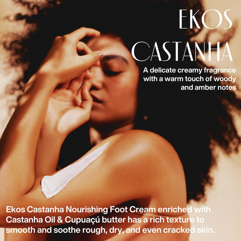 Natura - Brazil Nut Nourishing Foot Cream - Nourish & Soothe Dry Skin - Fast Absorbing - With Castanha Oil to Deeply Moisturize - Vegan & Cruelty-Free - 2.6 oz (75g) - BeesActive Australia