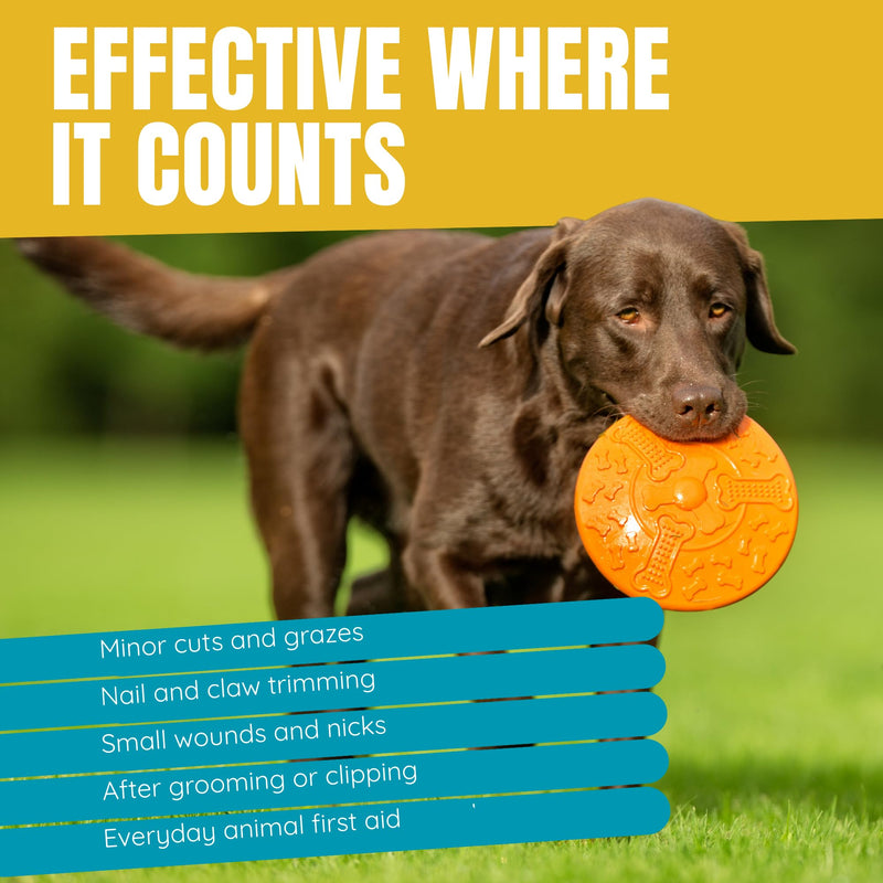 Wound Powder 50g for Pets & Horses | Fast-Dry Styptic Formula Helps Keep Wounds Clean | Non-Sting, Moisture Control Powder for Cuts, Grazes & Rubbing - Easy Dip Pot