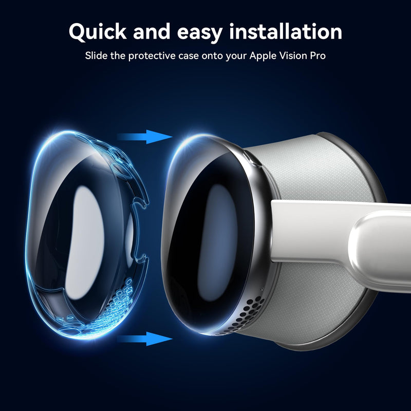 for Apple Vision Pro Case, Silicone/TPU Case Vision Pro Accessory 3D Curved Full Coverage [Anti-Bump][Anti-Scratch] Vision Pro Case for Apple Vision Pro VR Headset 2024 Accessories - BeesActive Australia