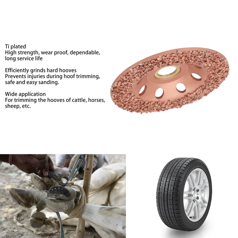 HL Q7DMP Livestock Hoof Trimming Disc, Hoof Trimming Grinding Wheel 100mm Diameter Hooves Repair Tool Hoof Trimming Cutter Disc for Cattle Horses for 100 and 125 Model
