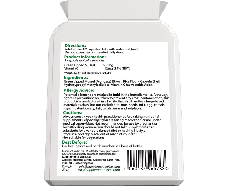 Green Lipped Mussel for Dogs - Also for Humans - 90 x 500mg - Green Lipped Mussel Capsules - Pure New Zealand Powder - Hip, Knee and Joint Care Supplement - Naturally Contains Omega 3 90 count (Pack of 1)