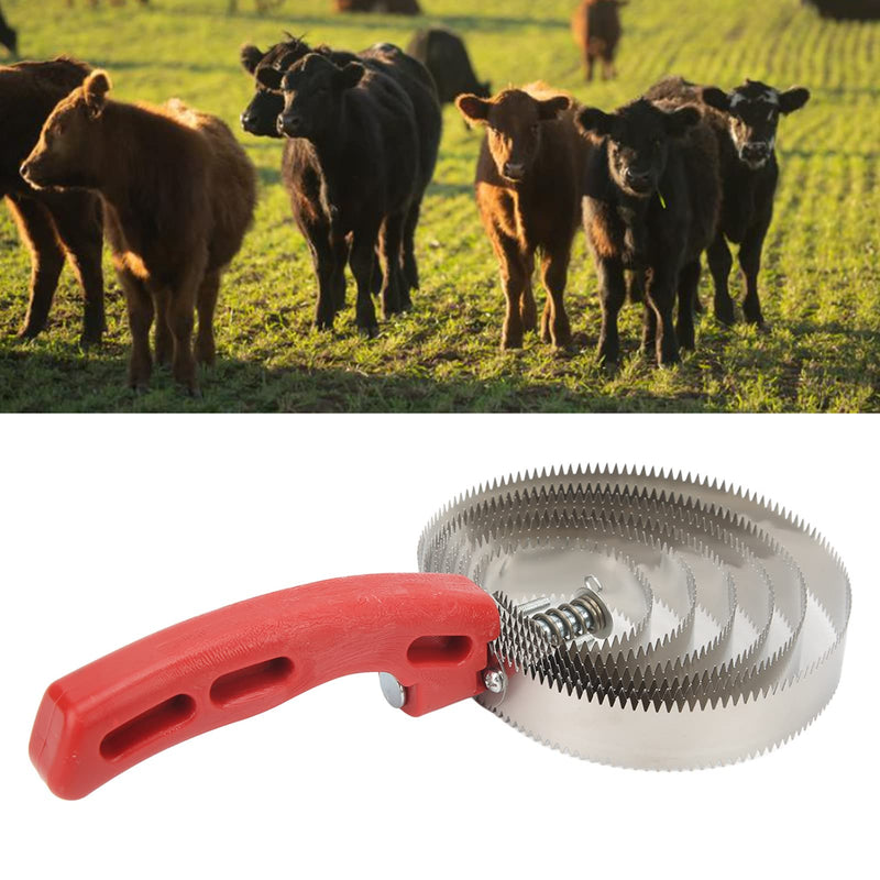 Metal curry comb, stainless steel, double-sided curry comb, cow curry comb, cattle curry comb, grooming, 6 layers, horse shedding comb, horse care brushes with soft touch handle for fur change, hair removal - BeesActive Australia