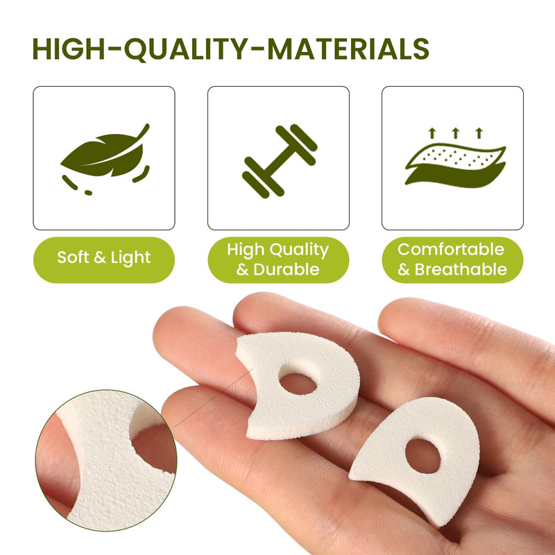 Bukihome 45 Pack Foam Toe Separators,Breathable Toe Spacers, Reduce Friction and Relieve Corns Pain, Overlapping Toes Corrector - (White) White 45 Count(Pack of 1)