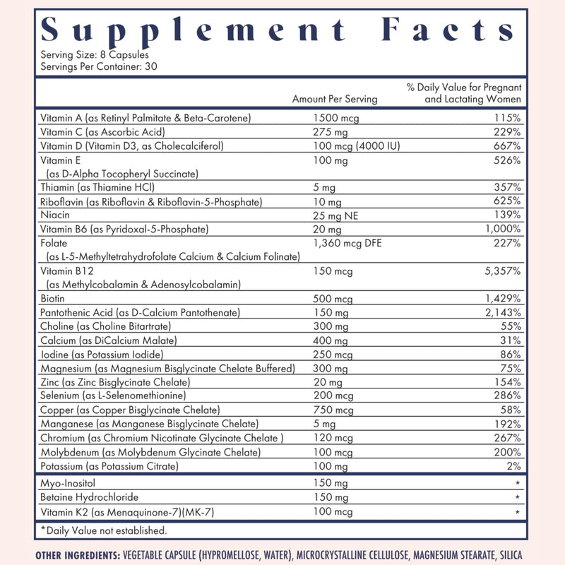 FullWell Women's Prenatal Multivitamin, 240 Count (30 Servings) Lemon 240 Count (Pack of 1)