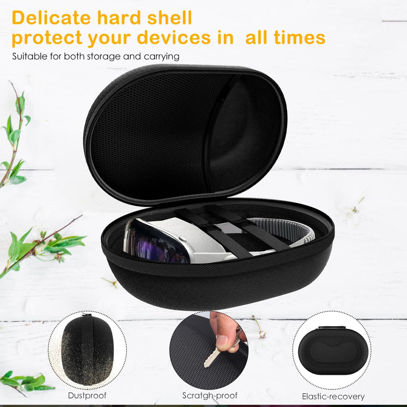 Apple Vision Pro Pr Pouch Designed for Apple Vision Pro Case Hard Case for Apple Vision Pro,Perfect for Storing Vision Pro and Battery at Home Or While Traveling, Apple VR Waterproof Hard Case（Black） Black - BeesActive Australia