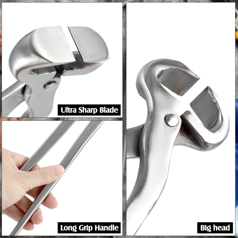 16 Inch Hoof Nippers Stainless Steel Farrier Tools Quality Hoof Trimmers with Gloves for Horse Goat Sheep Pigs Cattle Trimming Cutters Supplies Kit - BeesActive Australia