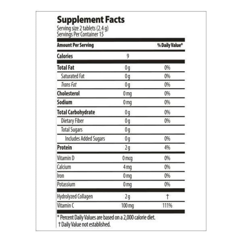FARMASi Nutriplus Beauty Collagen Tablets, Non GMO, Gluten Free,1.3oz | Type I and Type III Hydrolyzed Collagen with Vitamin C, 2000 mg Collagen Per Serving, Unflavored, Daily Use, 30 Tablets
