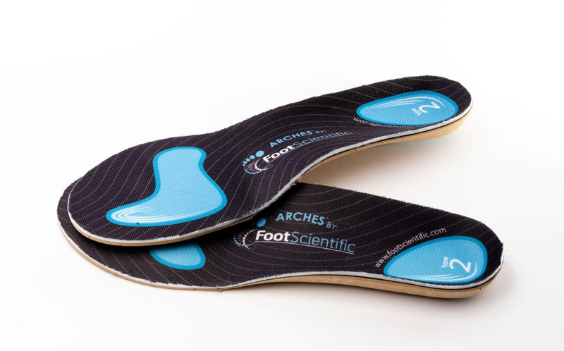 Arches Insoles Type 2 - Neutral/All Types, Men’s Size 7-7.5 / Women’s Size 9-9.5 Black, Blue M7-7.5/ W9-9.5