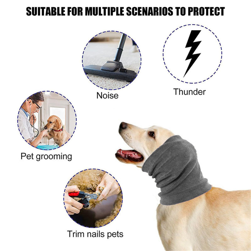 Hearing protection for dogs, noise protection for dogs, ear warmers for dogs, hearing protection for dogs, dog earmuffs, dog scarf, dog earmuffs, hoodies for dogs, cats, dog ear protection against noise (grey) grey