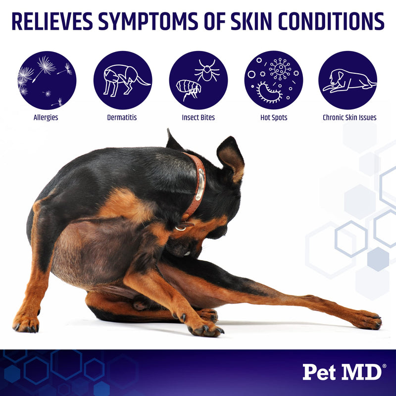 Pet MD Salmon Omega Bites and Hydrocortisone Spray Bundle - Allergy and Itch Relief Bundle for Dogs - BeesActive Australia