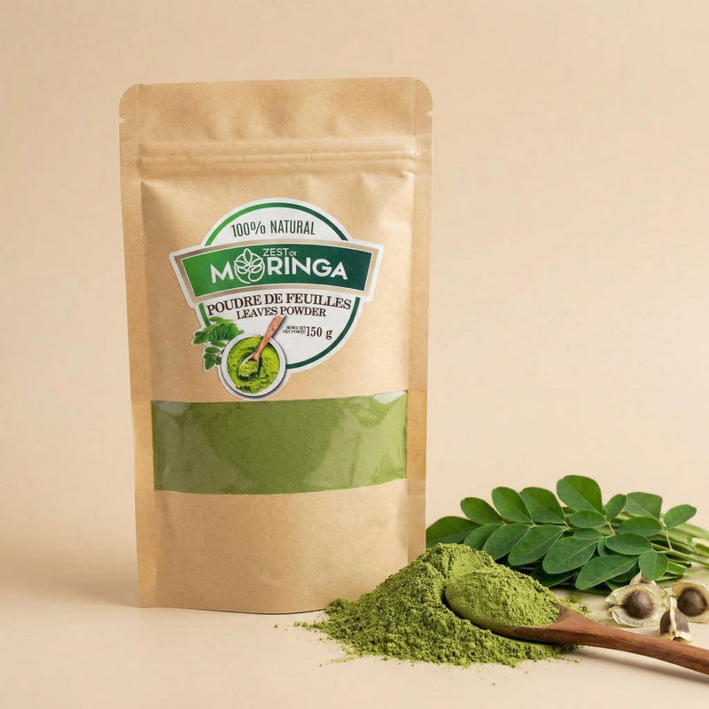 Pure Moringa Oleifera Powder- Green Superfoods Supplements, Rich Vitamin, Perfect for, Drinks, Tea & Recipes 100% Pure Leaf