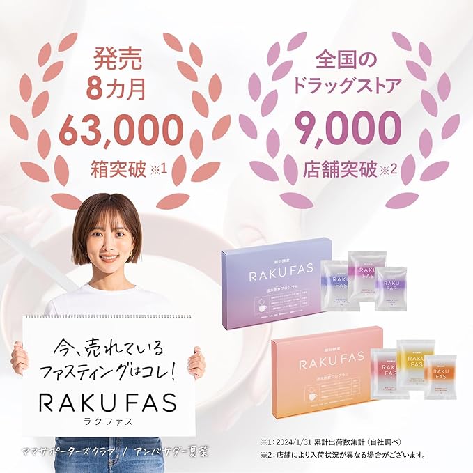 Shintani Enzyme Rakufas Fasting 3-Day Weekend Fasting Program Set (Enzyme Drink, 2 Meals & 5 Yeast Protein Soup) / 3 Days, Slimming, Weekend Weekend, No Preparation, Recovery, Fast Drink, Men's, Women.. - BeesActive Australia