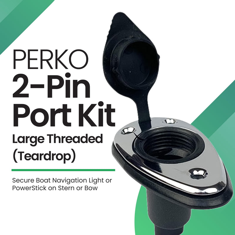 YOLOtek Veteran Owned - PERKO - Threaded Base Secure Boat Navigation Lights for Stern or Bow - Boat Accessories (Teardrop) Teardrop