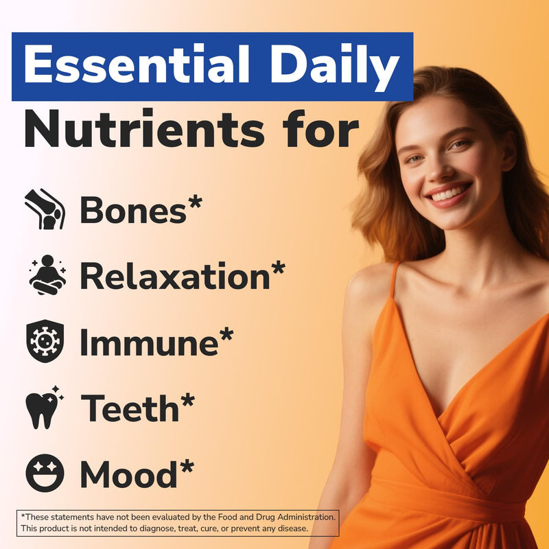 Vitalibre D3 K2 + Magnesium Supplement, 10000 IU Vitamin D3 & 200 mcg K2, with Magnesium Glycinate, Bone, Teeth, Immune & Energy Support, High Absorption, Non-GMO, Easy to Swallow, 60 Capsules 60 Count (Pack of 1)