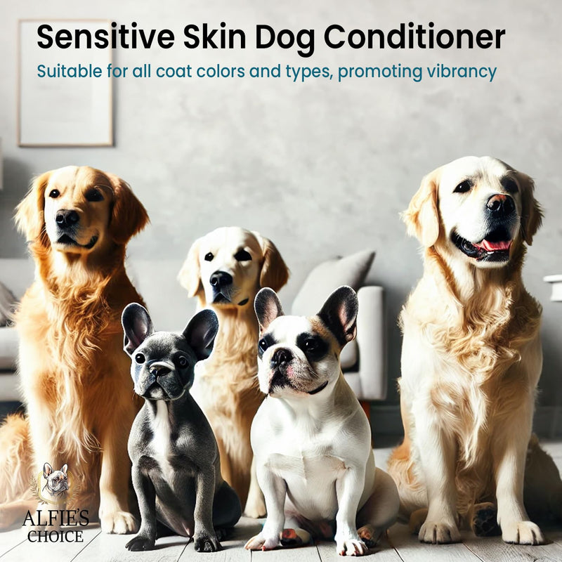 ALFIE'S CHOICE Dog Conditioner for Allergies and Itching & Daily Use - Detangling, Deshedding & Moisturizing Formula - Dog Coat Conditioner for Sensitive Skin & Grooming Puppy Conditioner - 16 fl oz Nourishing Conditioner - BeesActive Australia