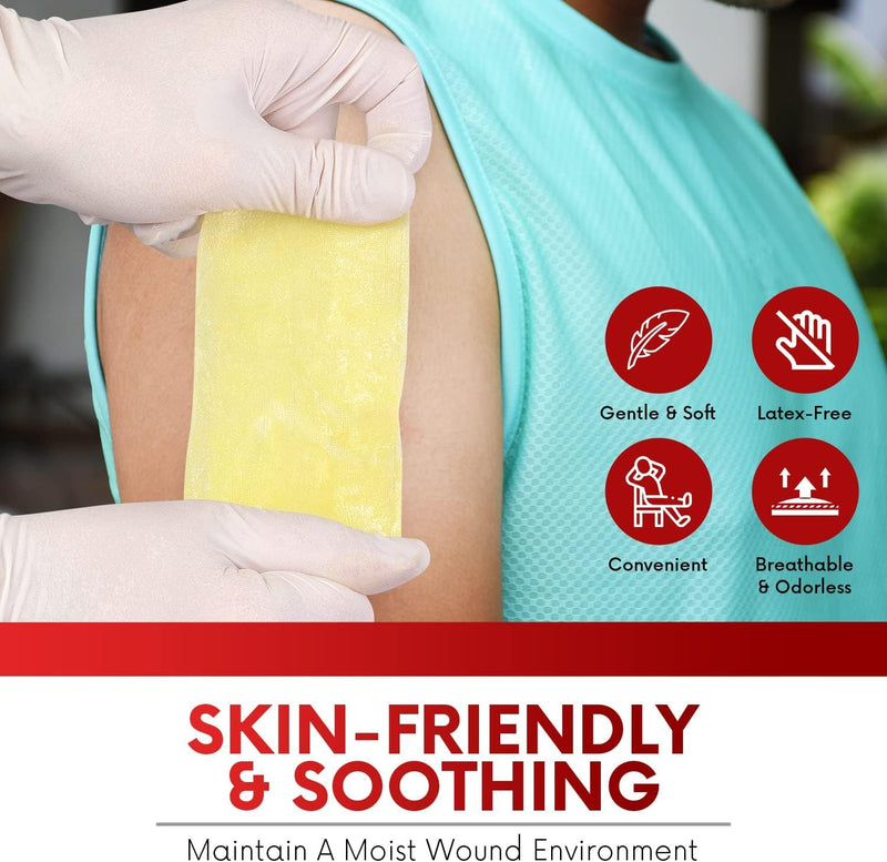HEALQU Medical Xeroform Petrolatum Dressing 1x8-50 Count - Non-Adherent Gauze Pad for Low Exudating Wounds - Fine Mesh Gauze Patch Sterile for Wound Care Lacerations, Burns & Skin Grafts 1" x 8" Box of 50 - BeesActive Australia