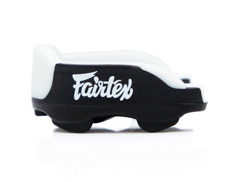 Fairtex MG3 Gel Mouth Guard Protection | Ultimate Protection for Contact Sports | Custom Fit, BPA-Free, Latex-Free | Quick Tether Connect, Heavy-Duty Shock Frame, Gel-Fit Liner (Black) Black