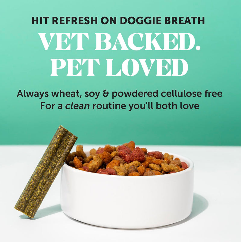 Pet Honesty Dog Dental Care Virtual Bundle – Mint Dental Powder 60 Servings + Fresh Sticks Oral Hygiene Chews 16 ct