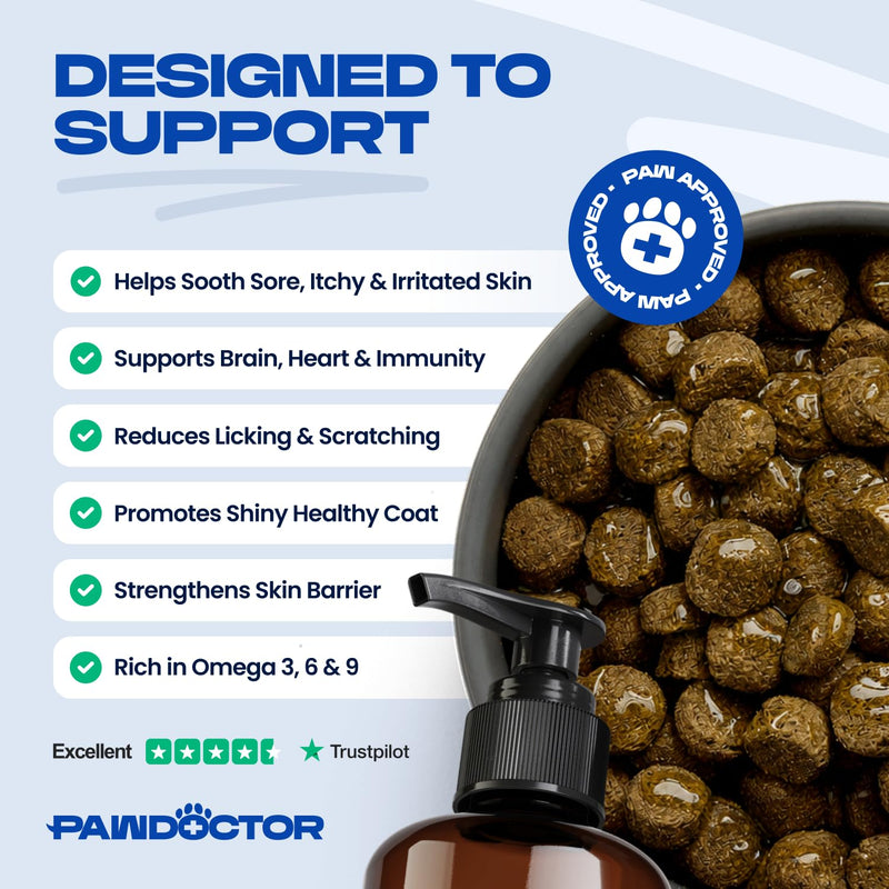 Scottish Salmon Oil For Dogs UK & Cats 1L Omega 3 6 9 Pet Supplement Dog Food Topper For Itchy Dog Skin Coat, Heart, Joint Support & Natural & Healthy Coat - Fish Oil For Dogs, Puppy 1000ml