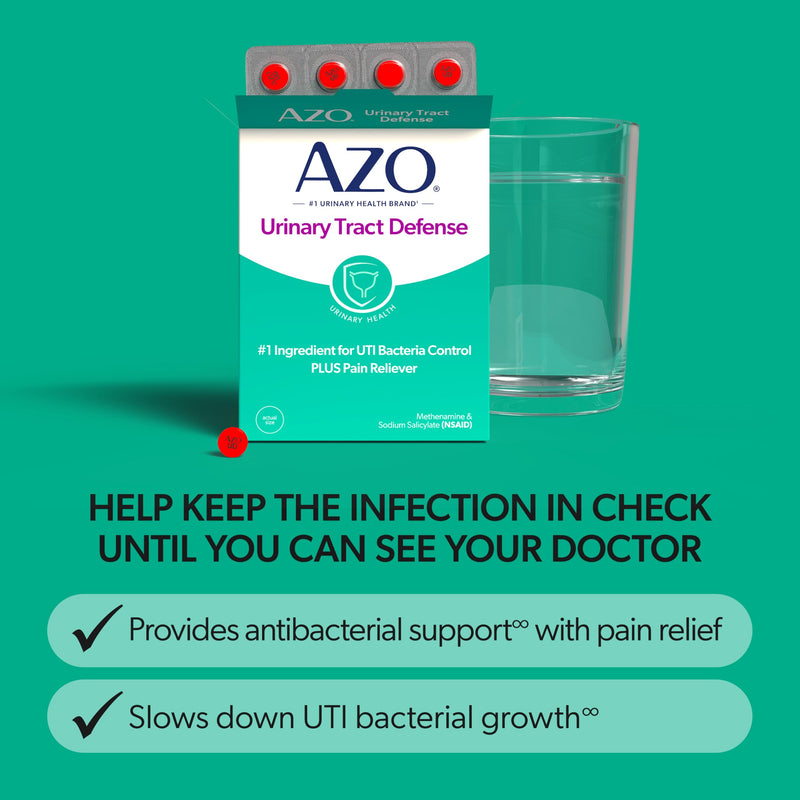 AZO Urinary Tract Defense Antibacterial Protection Helps Control a UTI Until You Can See a Doctor #1 Most Trusted Urinary Health Brand 48 Tablets - BeesActive Australia