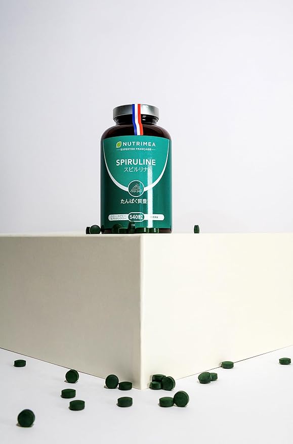 Spirulina supplement 6 months supply 540 tablets 1500mg per day | Rich in protein | NUTRIMEA Made in France - BeesActive Australia