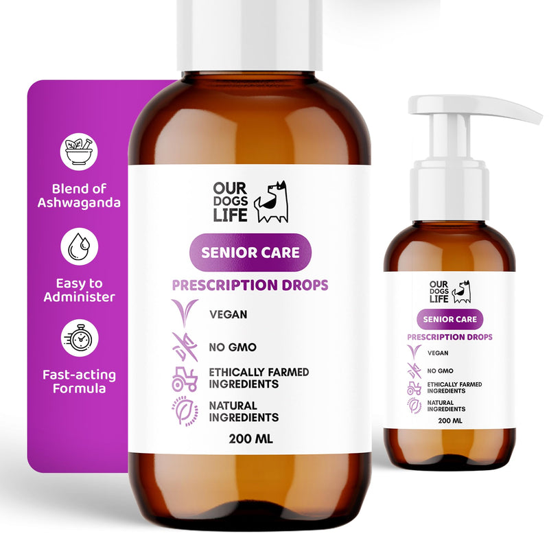 Liquid Supplement for Aging Dogs - Comprehensive Joint & Cognitive Support - Hip & Joint Care Supplements - Non-GMO & Vegan-Friendly-200ml