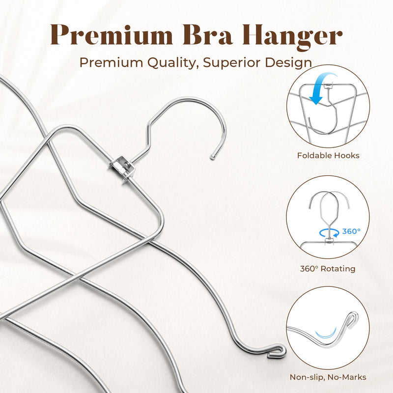 HOUSE DAY Bra Hangers 2 Pack, Tank Top Hangers Space Saving Hanger for Closet Organizers and Storage, Bra Organizer Closet Hanger Space Saver for Camisoles, Bras, Belts, Ties, Scarves, Swimsuits - BeesActive Australia