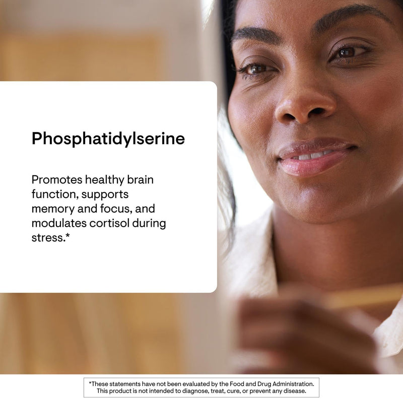 THORNE Phosphatidylserine, 100 mg per Capsule, 60 Capsules | Supports Healthy Brain Function, Memory & Focus, Helps Regulate Cortisol During Stress*, Gluten-Free, NSF Contents Certified