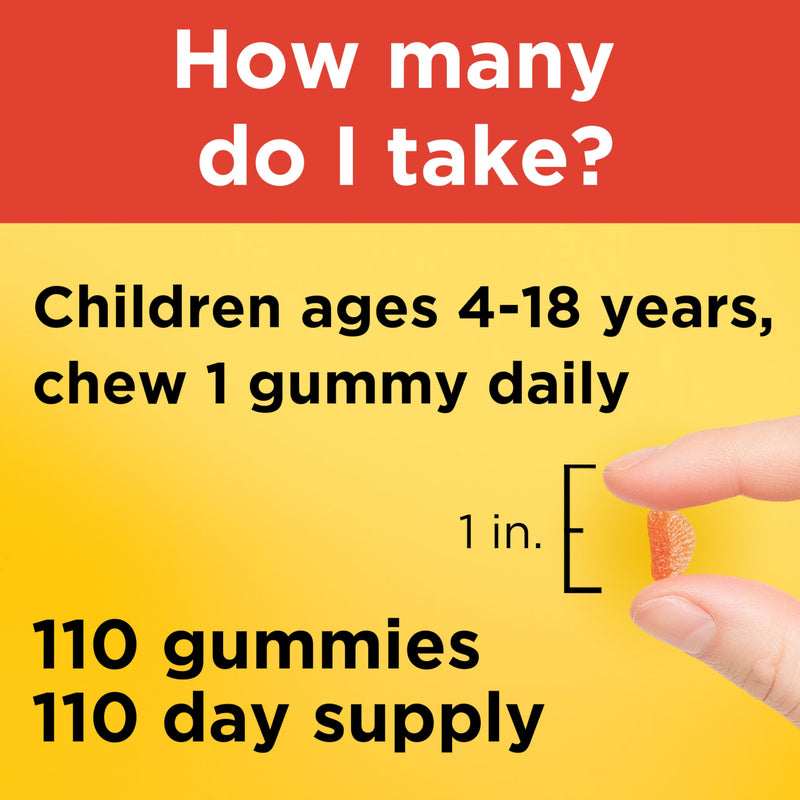 Nature Made Kids First Vitamin C Gummies for Kids, 110 Gummies | Dietary Supplement for Immune Support and Antioxidant Support, Tangerine Flavored Gummies, 110 Day Supply No Artificial Sweeteners 110 Count (Pack of 1)