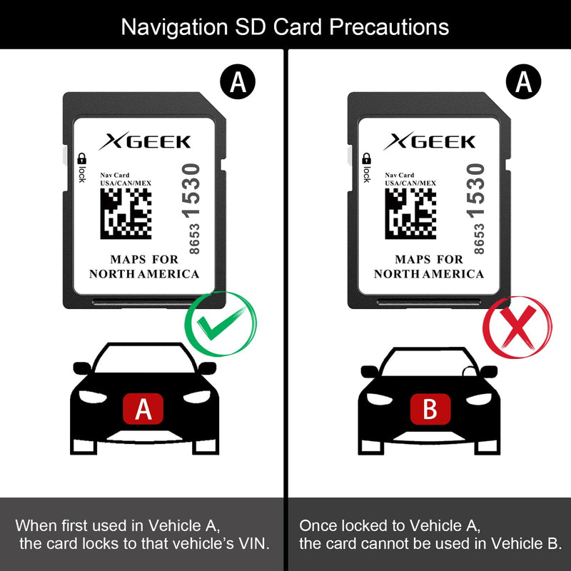 XGEEK 2026 Navigation SD Card Map Update, Map Version 8653 1530, Compatible with GM Chevrolet GMC Cadillac Buick, North America (USA, Canada, Mexico) GPS Maps