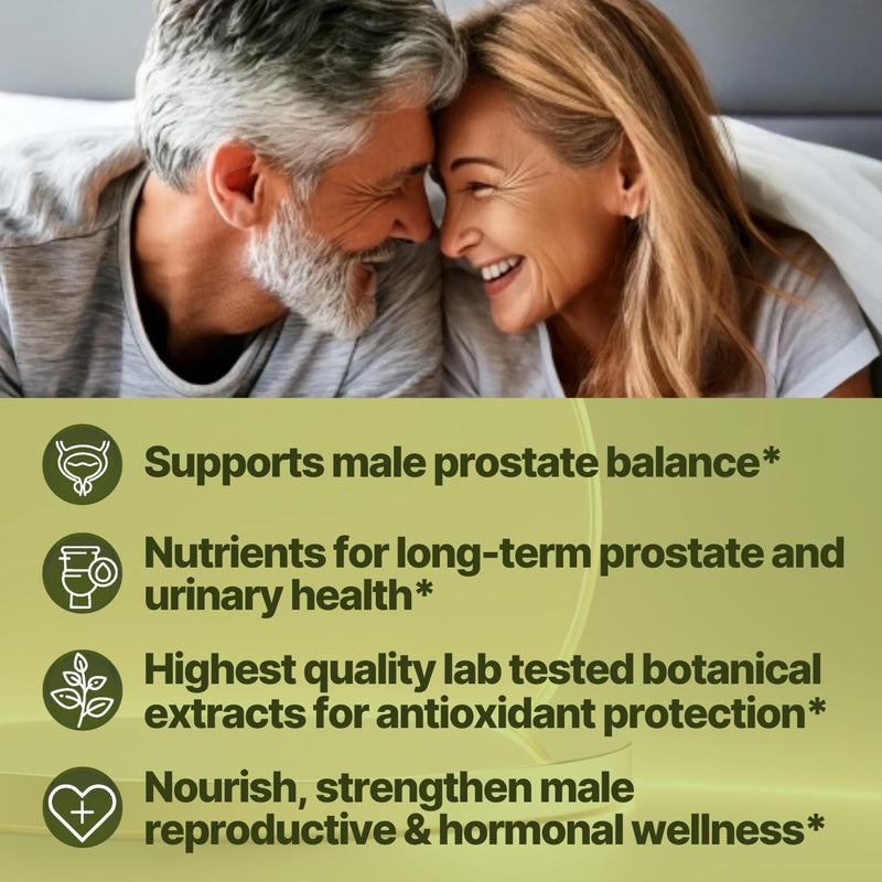 Ultimate Prostate Supplement for Men – Vegan Saw Palmetto, Nettle Root, Pygeum, Turmeric, Zinc, Vitamin D3 – Supports Healthy Prostate Function & Urinary Health – 60 Capsules (Pack of 1) 60 Count (Pack of 1)
