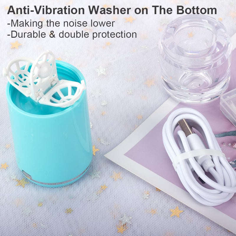Contact Lens Cleaner, Portable Soft Contact Lens Cleaning Machine with USB Charger, Automatic Vibration Contact Lenses Cleaner Case for Traveling (Blue) Blue - BeesActive Australia