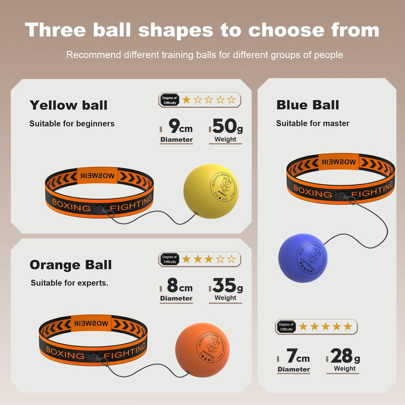 Boxing Reflex Ball - Improve Speed, Agility & Coordination - Perfect for Boxing Training & Fitness Workouts