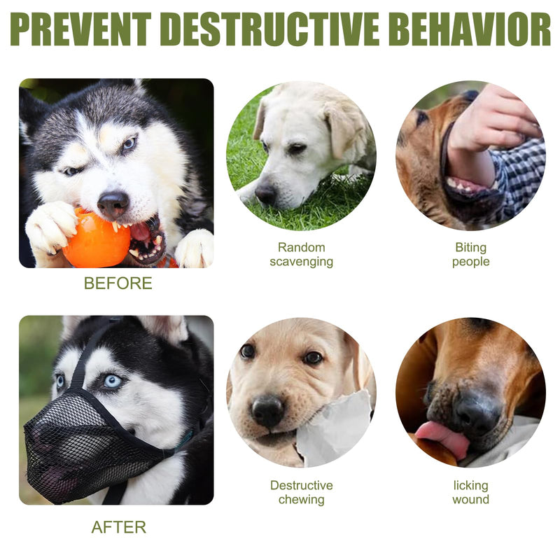 Muzzle for dogs, adjustable puppy muzzles, muzzle for medium dogs, adjustable muzzle for dogs, suitable for medium dogs, poison bait protection, dog muzzles for dogs, prevents biting, chewing, barking - BeesActive Australia