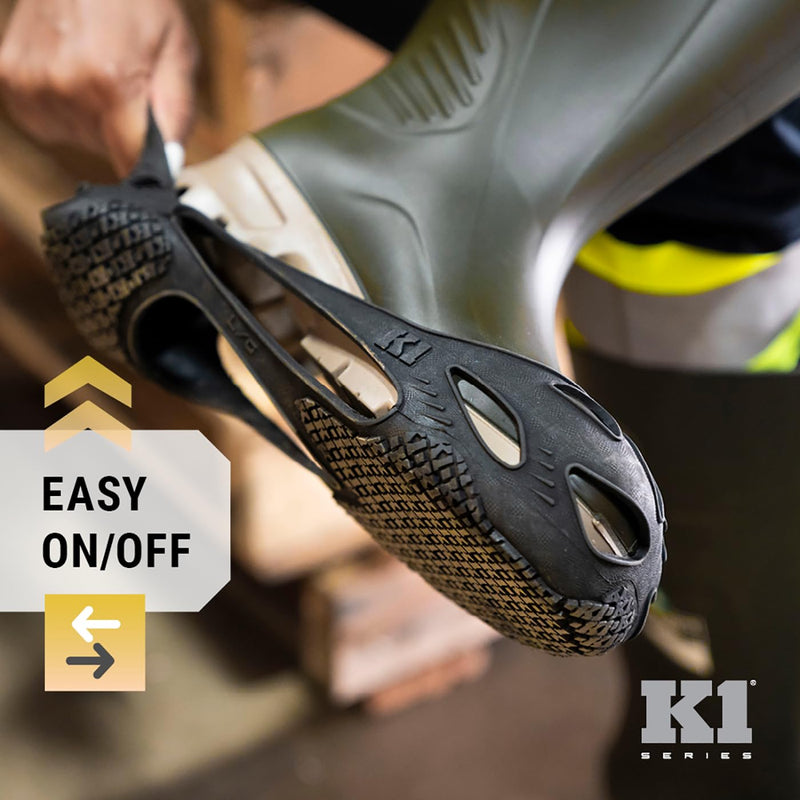 K1 Series SG1 Non-Slip Grip on Oil & Grease for Work/Safety Shoes - Traction Aids for Men & Women in Food Service, Warehouse X-Large