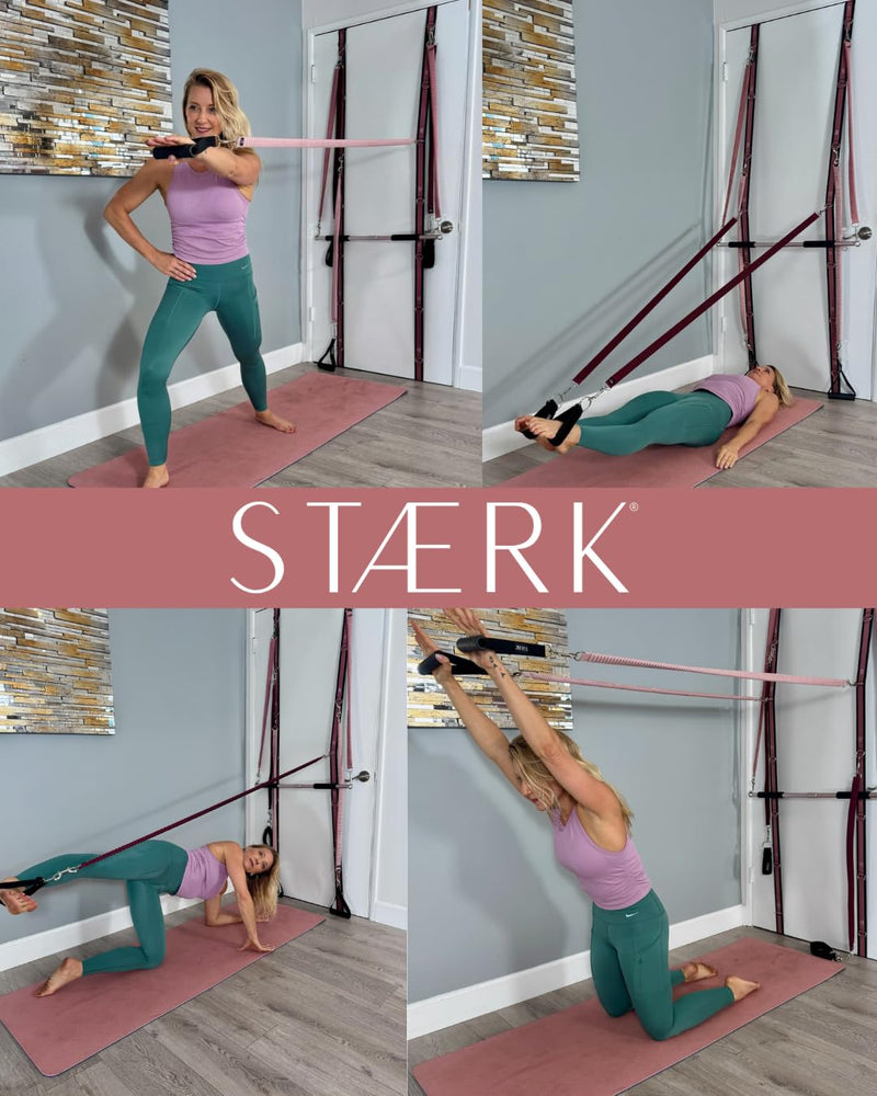STAERK Pilates Suspension Training System - Premium Resistance Training Kit - At-Home Pilates for Strength & Flexibility - Resistance Bands Set for Home Gym, Travel, and Outdoors Medium Resistance Band Set - BeesActive Australia