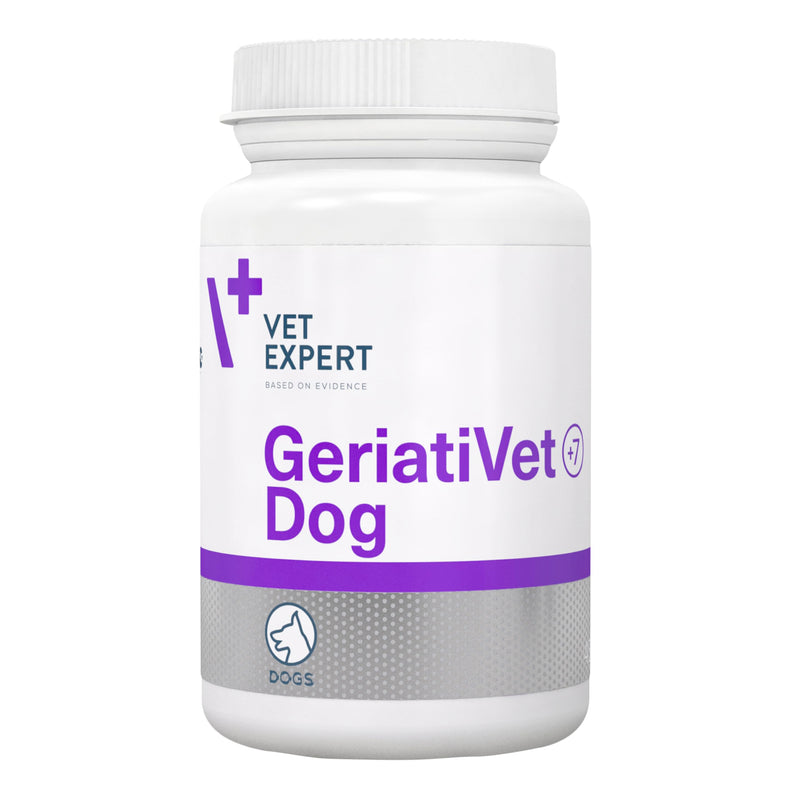 Vet Expert Geriativet Senior Dog Supplement | Enhances Energy Metabolism, Joint Health, and Immune Function | HMB-Ca, Omega-6, β-Glucan, L-Carnitine, Glucosamine, Lutein, and Vitamin E | 45 Capsules