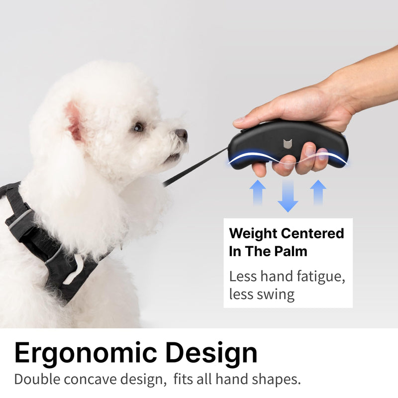 Retractable Dog Leash 5.6 ft Adjustable Soft Hands Free Dog Walking Lead, One-Handed Quick Brake Retractable Leash for Small Medium Dogs Up to 33 lbs, Tangle Free (Ivory White) Ivory White - BeesActive Australia