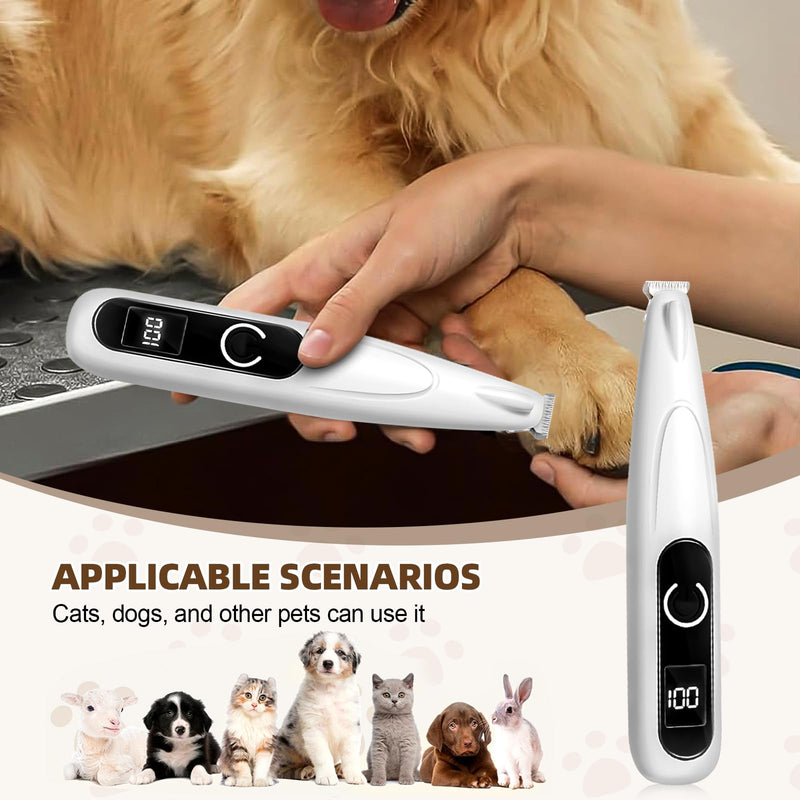 Corpower paw trimmer for dogs, dog clipper paws with LED light, Paw Trim Pro Quiet, rechargeable paw razor for dogs, cats, eyes, ears, body - BeesActive Australia