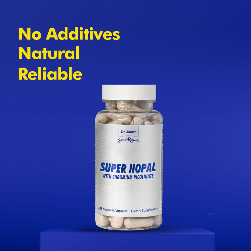 Santo Remedio Super Nopal, Exclusive Formula with Nopal, Gurmar (Gymnema Silvestre), Chromium Picolinate and Vanadyl Sulfate. 60 Capsules (30 Servings) 1